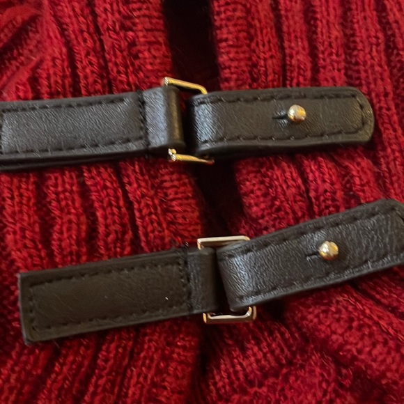 high neck elbow sleeve A-line dress - Picture 4 of 5